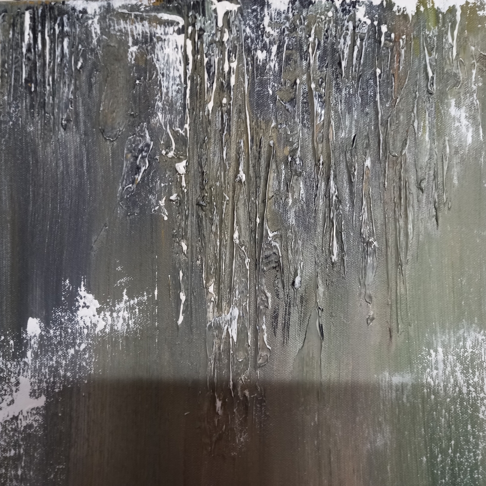 XL Morning Dew 120 x 50cm Textured Abstract Painting