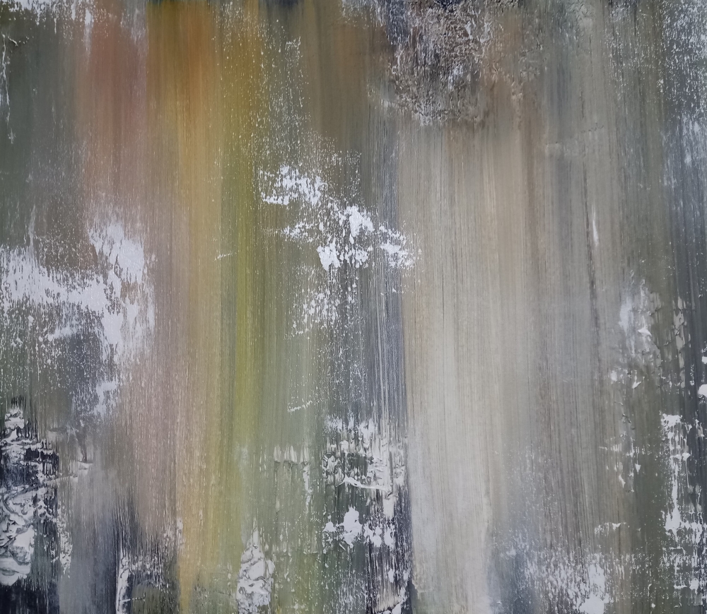 XL Morning Dew 120 x 50cm Textured Abstract Painting