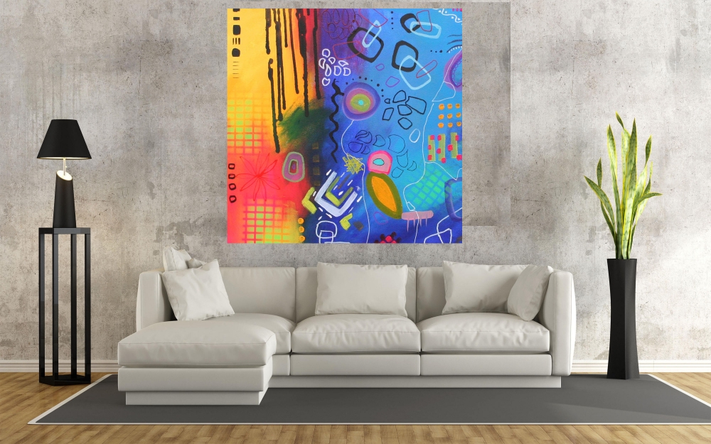 XL Feeling Free 80 x 80 cm Abstract Painting