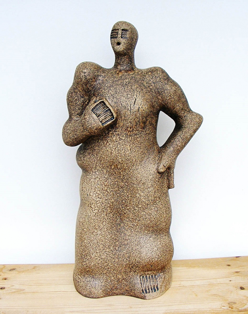 Norse Deity - Siegrune, a Valkyrie - Ceramic Sculpture