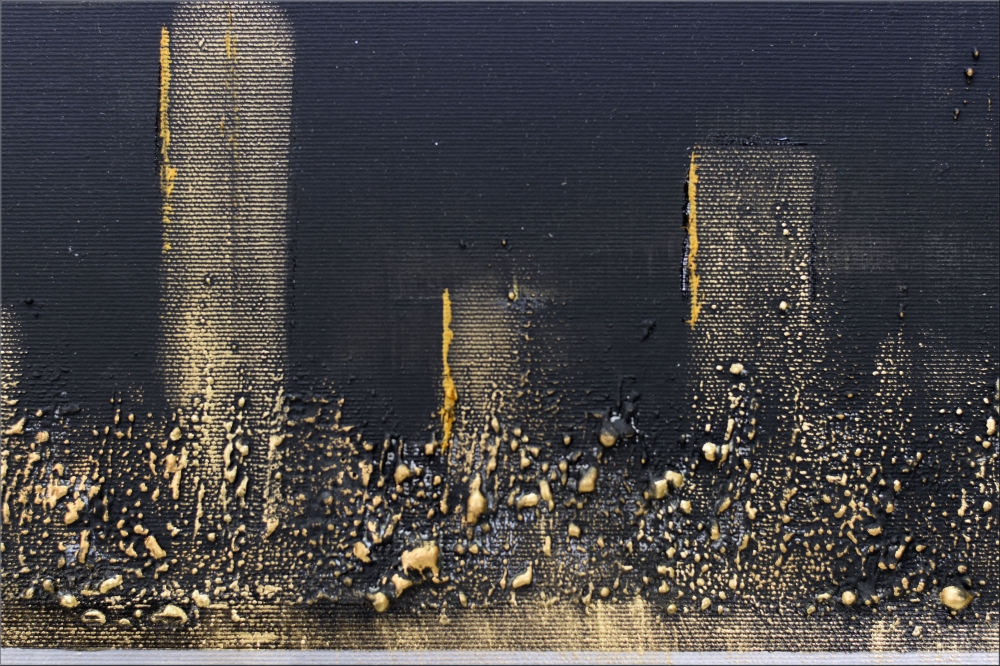 Golden City - Abstract Cityscape in Frame