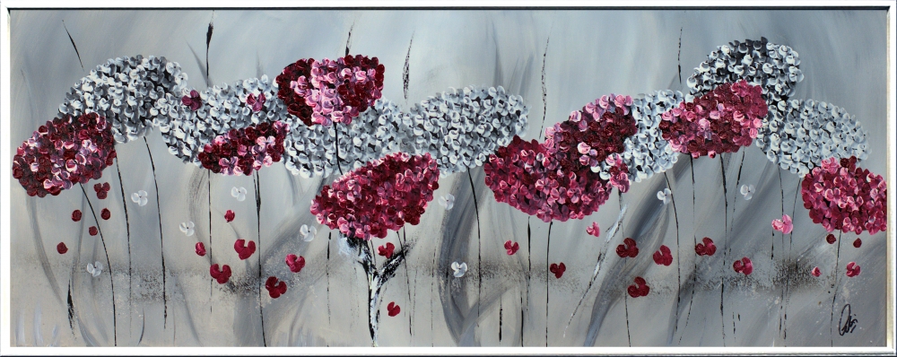 Hydrangea 2 - abstract acrylic painting