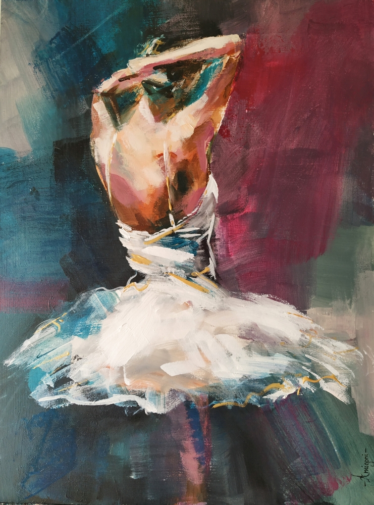 Ballerina  Series 7-Ballet Painting on Wood