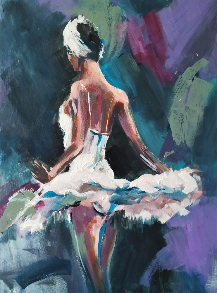 Ballerina  Series 10-Ballet Painting on Wood