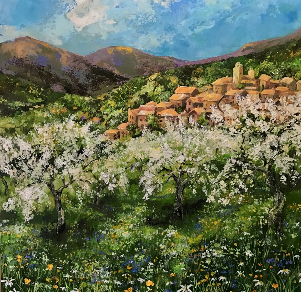 WHEN SPRING BREAKS THROUGH -LANDSCAPE PAINTING