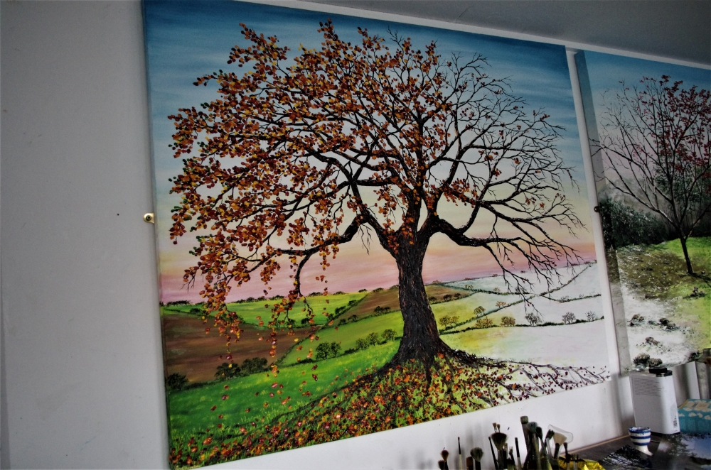 Oak of Autumn And Winter. 120cm X 100cm.