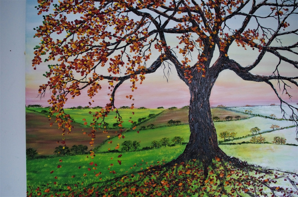 Oak of Autumn And Winter. 120cm X 100cm.