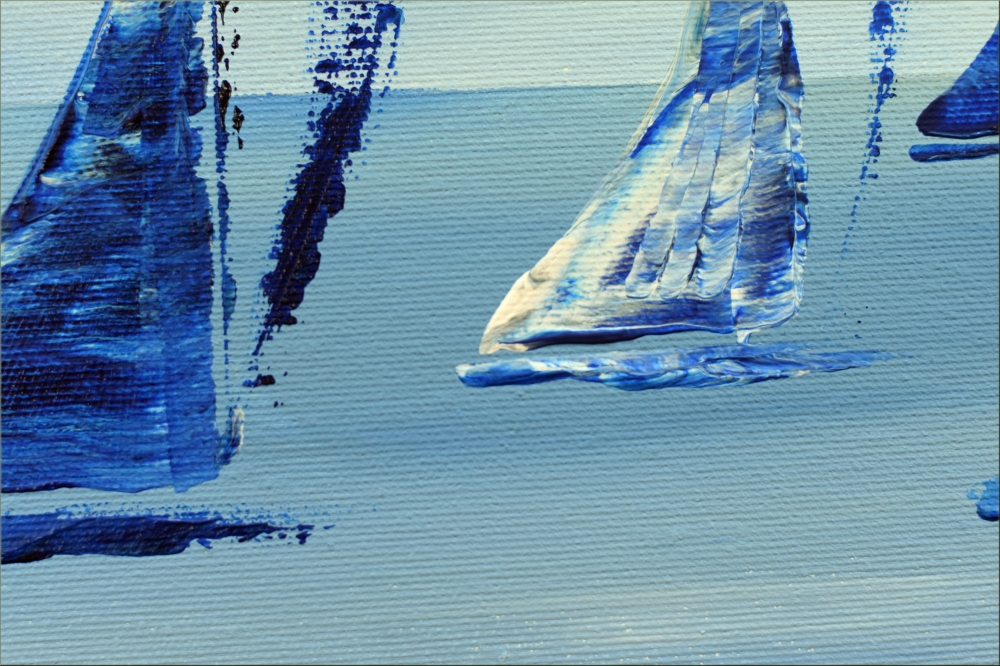 Around the World 2- acrylic abstract sailboat painting