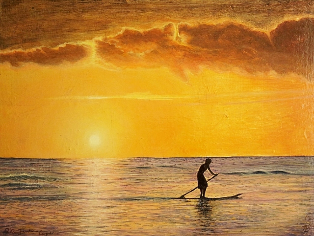 Paddle Surfer From Hawaii