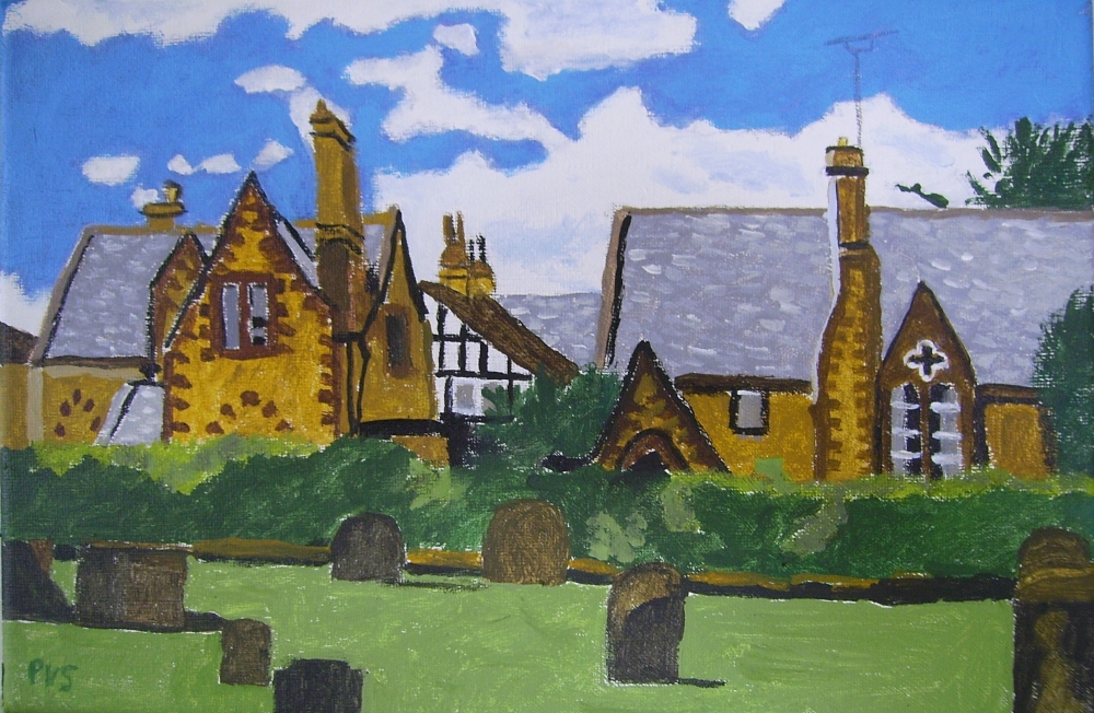 St Peters church yard at Winchcombe.