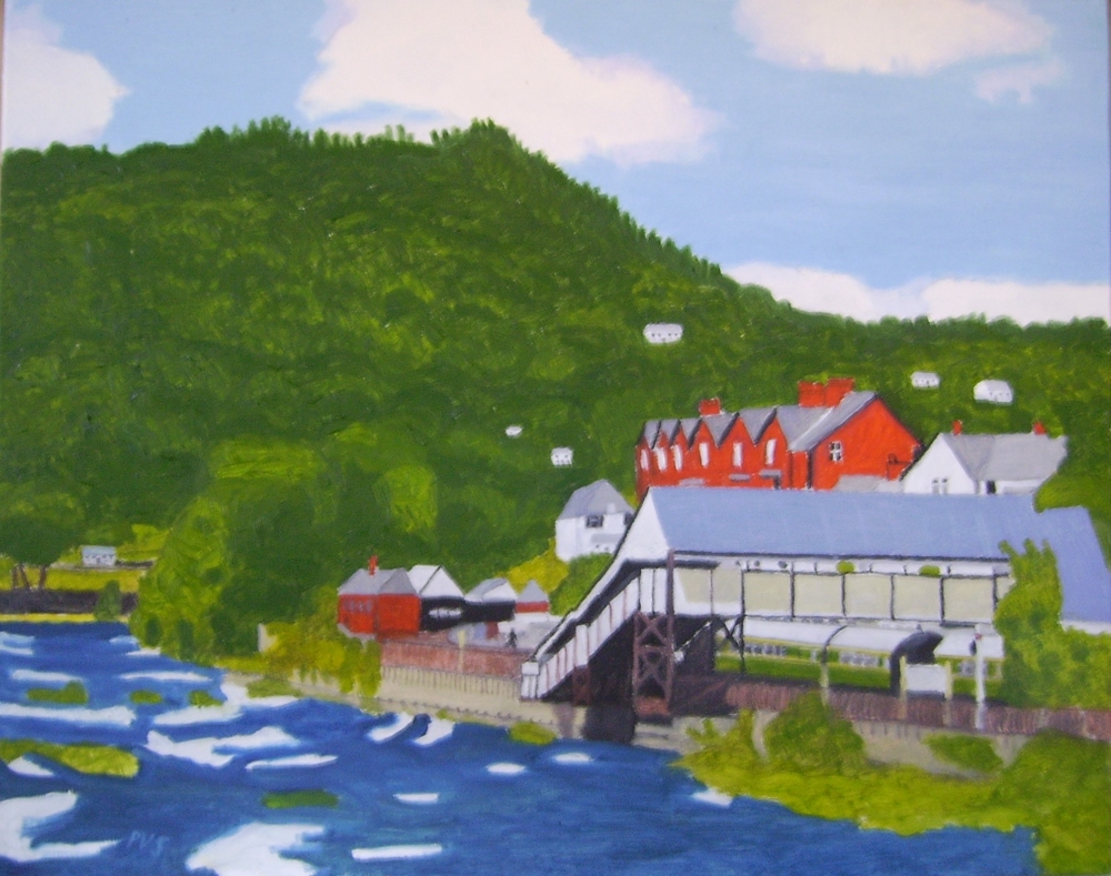 Llangollen Railway station by the river.