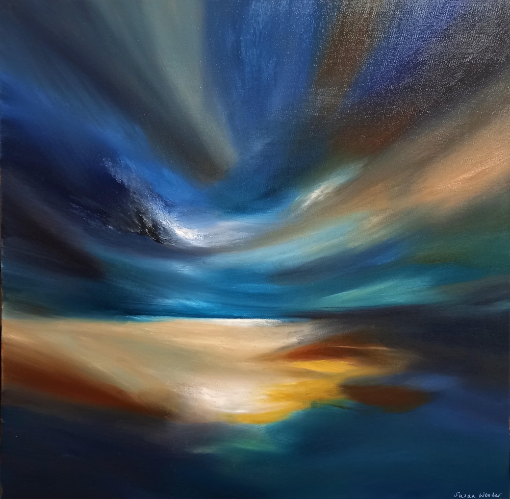 Twilight Ocean Oil Painting 60 x 60 cm