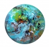 Abstract round painting contemporary art