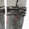 Barb Wire Stockings. (On canvas)