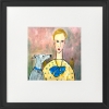 Girl with Lurcher Dog framed