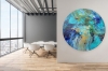 XL abstract round painting art 