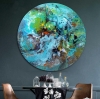 Abstract round painting contemporary art