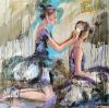 Grace of Preparation-Ballerina painting-Ballet painting