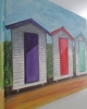 Three beach huts