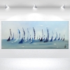 Around the World 2- acrylic abstract sailboat painting