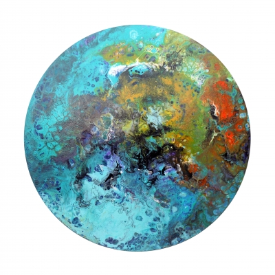 Round painting contemporary art