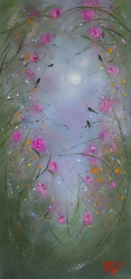 Moonlight vintage roses