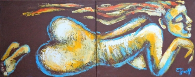 Relaxing Figure  - Diptych