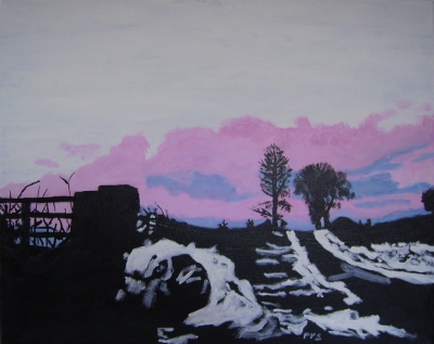 Winter scene in east of Scotland.