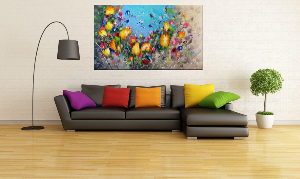 \"Amazing Flowers\" VERY LARGE Painting