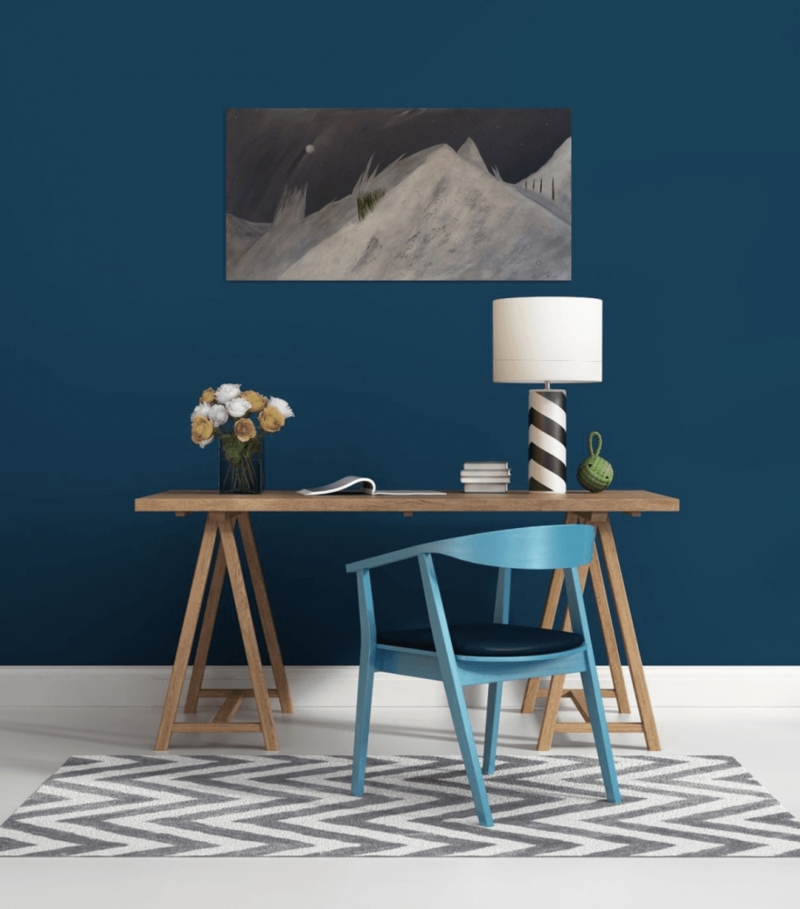 “Snowy Peaks Of Alaska At Midnight”