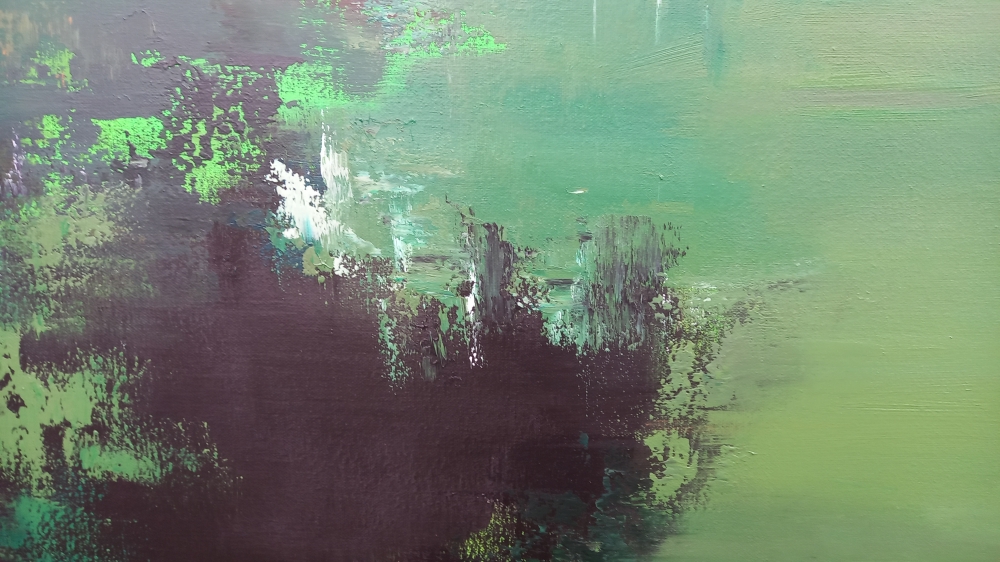 XXXL Green Echoes 150 x 100cm (59 x 39 inch) Abstract Painting