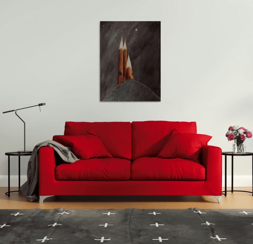 “The Three Towers Of Aegean At Midnight”