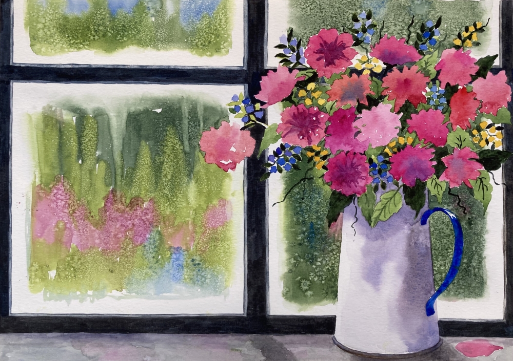 FLOWERS ON THE WINDOWSILL