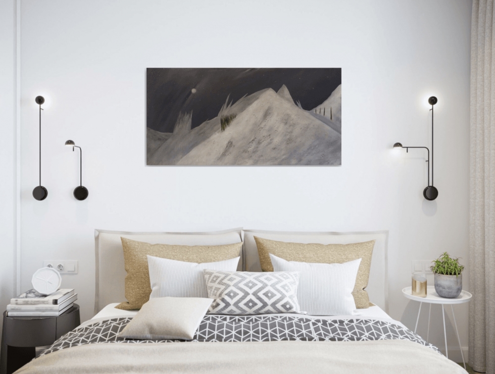 “Snowy Peaks Of Alaska At Midnight”