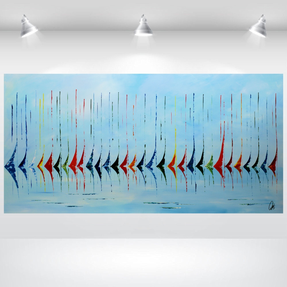 Regatta - XXL Sailboat Painting on Stretched Canvas