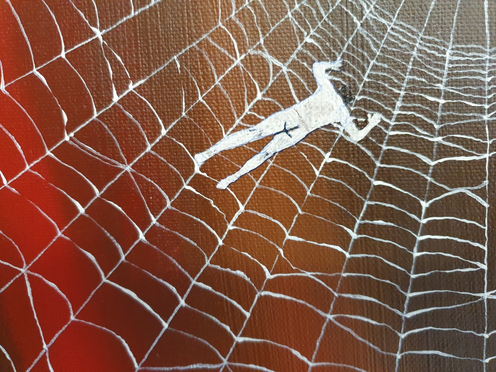 \"Caught in the web\"