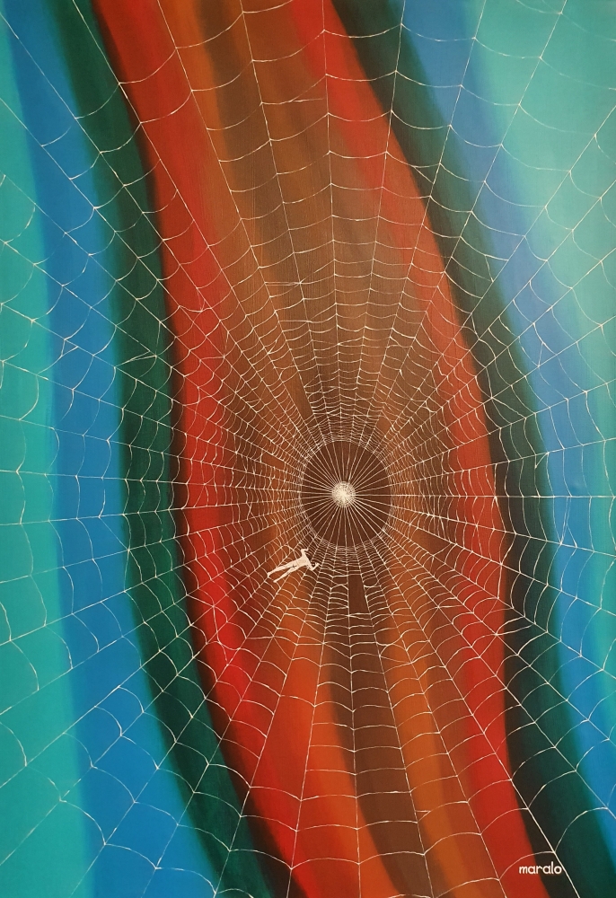 \"Caught in the web\"
