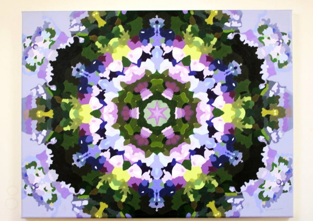 Fantasy in Lavender - Psychedelic Kaleidoscope mandala art