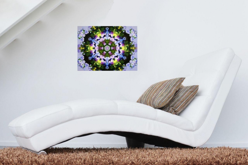 Fantasy in Lavender - Psychedelic Kaleidoscope mandala art