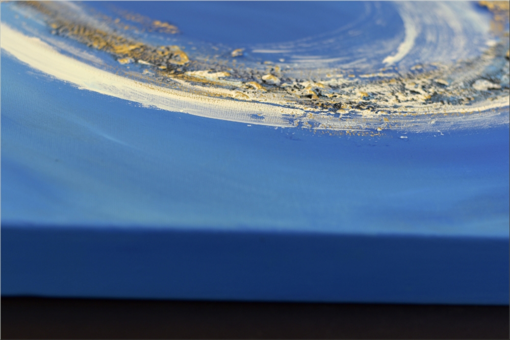 Golden Wave - Blue Oversized Acrylic Artwork