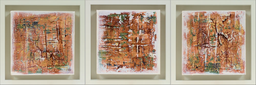 Green Train - Small Abstract Artworks in Frame