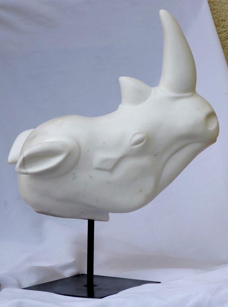 Carrara Marble Wild Animal -Rhinoceros 3