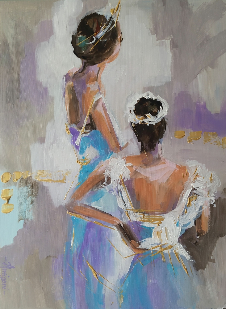 Ballerina  Series 1-Ballet Painting on Wood