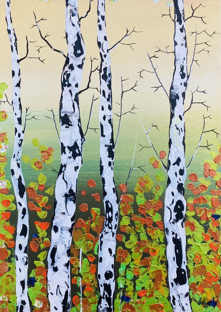 BIRCH TREE WITH MIX LEAVES 113