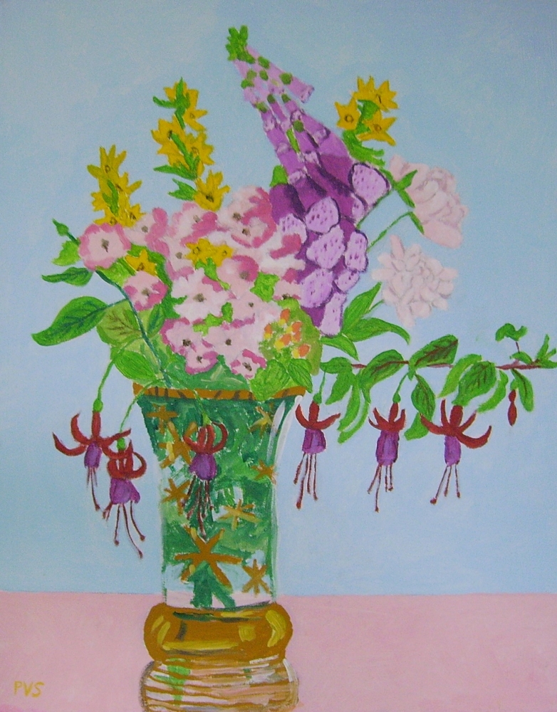 Selection of flowers in my mother's vase