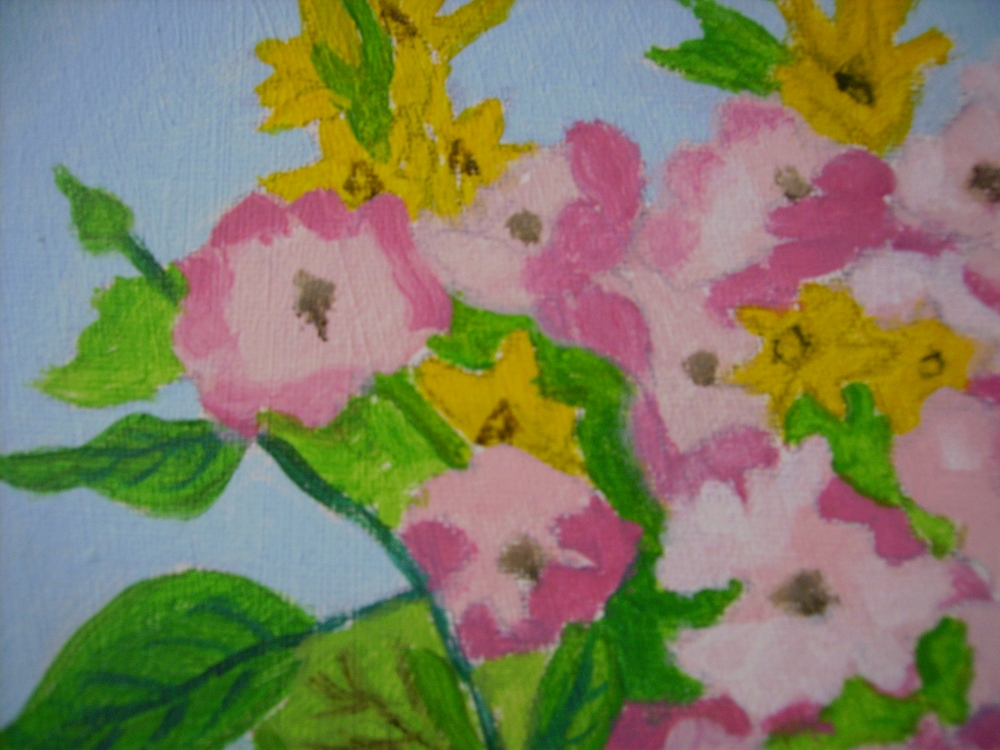 Selection of flowers in my mother's vase