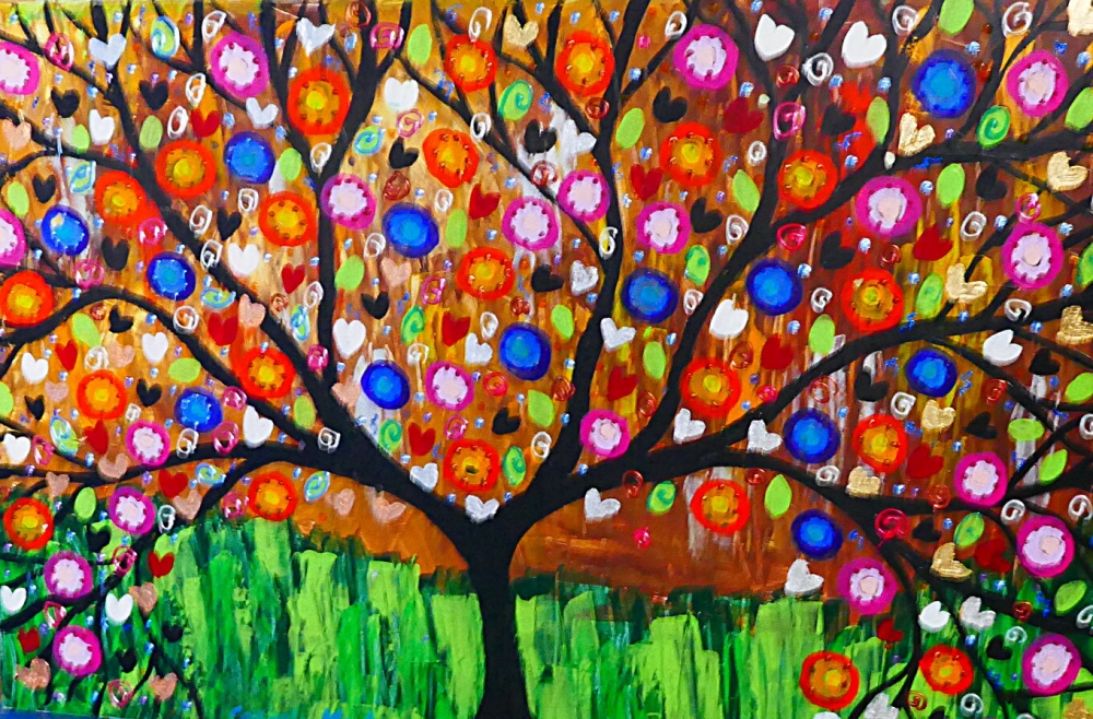 Tutti Frutti Heart Trees