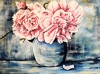 Vase with Big Pink Flowers