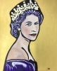 HER MAJESTY QUEEN ELIZABETH II ON THE GOLDEN BACKGROUND