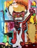 UNTITLED RED KING CAT VERSION OF FAMOUS PAINTING BY JEAN-MICHEL BASQUIAT.